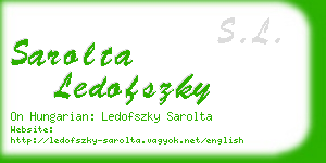 sarolta ledofszky business card